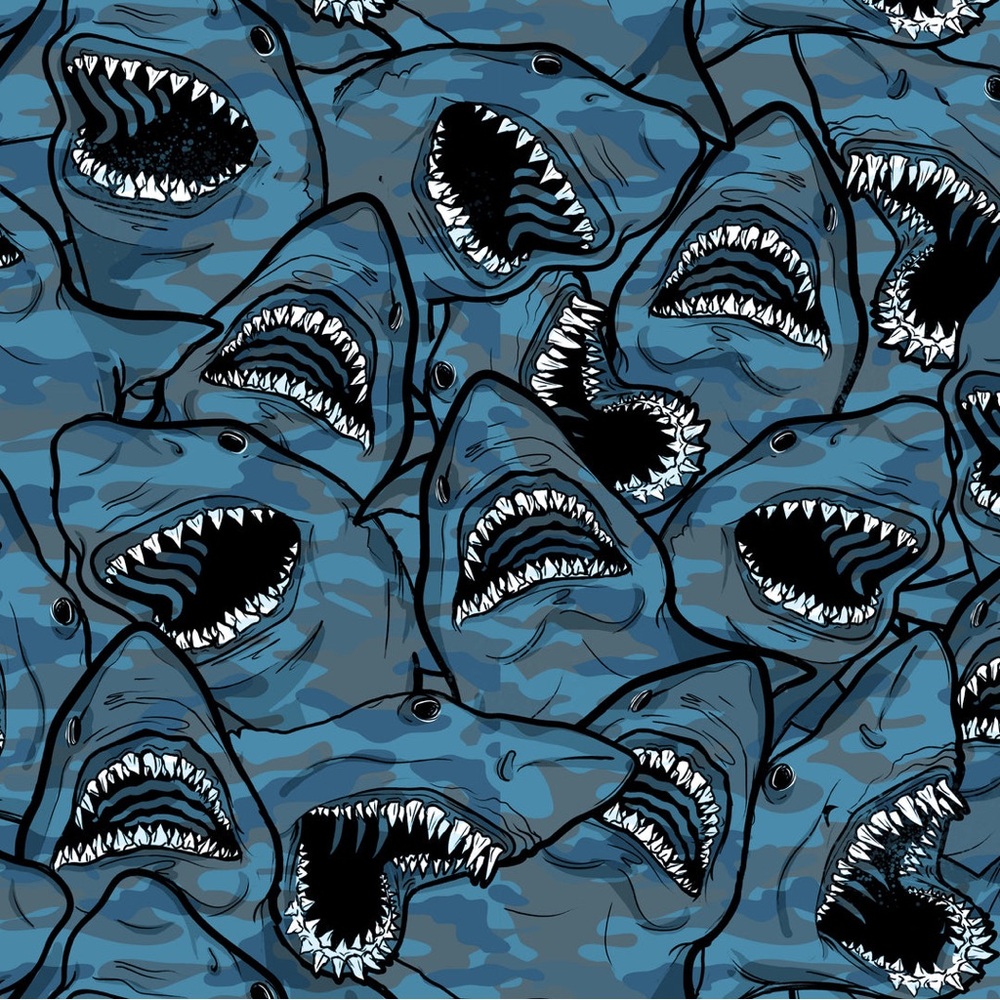 Spacefish Army Eco-Friendly Shark Camo Print Contour Leggings Size XS NWT - Picture 10 of 10